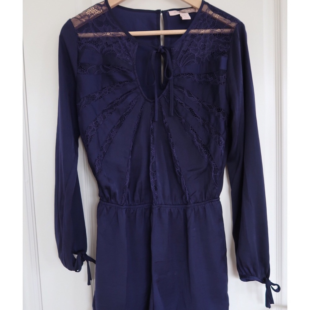 Purple lace romper